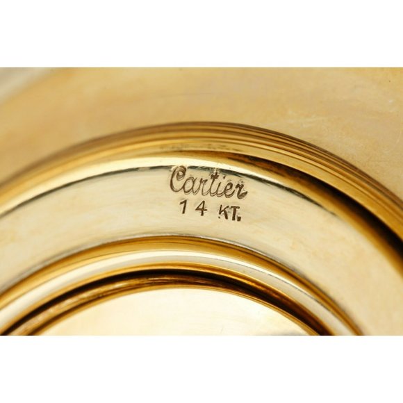 Cartier Solid 14k Yellow Gold and Glass Very Rare Vintage Lidded Ice Bucket - Picture 3 of 4